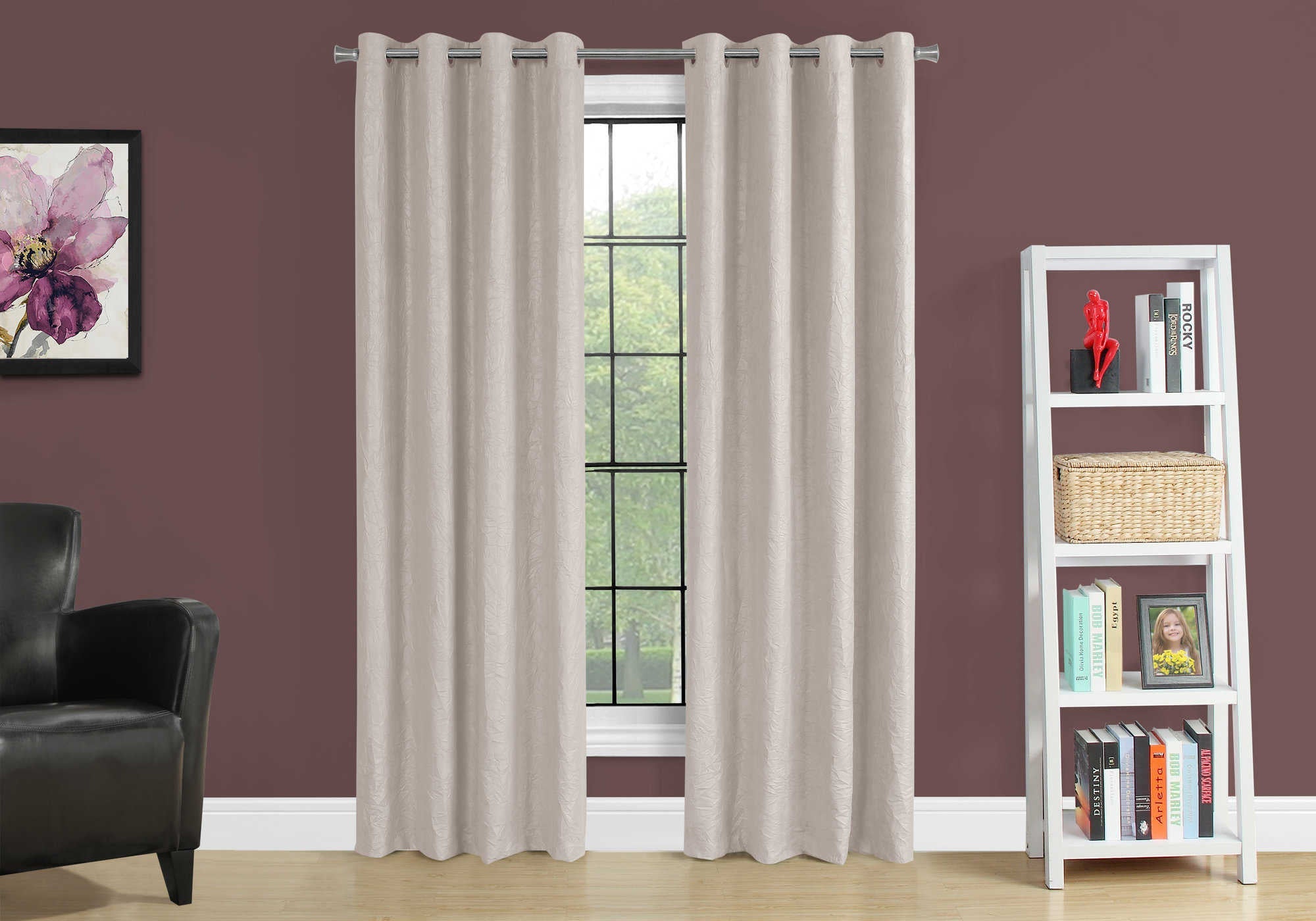 CURTAIN PANEL - 2PCS / 52"W X 95"H IVORY ROOM DARKENING