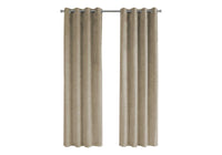 CURTAIN PANEL - 2PCS / 52"W X 84"H BEIGE ROOM DARKENING