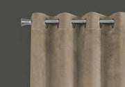 CURTAIN PANEL - 2PCS / 52"W X 84"H BEIGE ROOM DARKENING