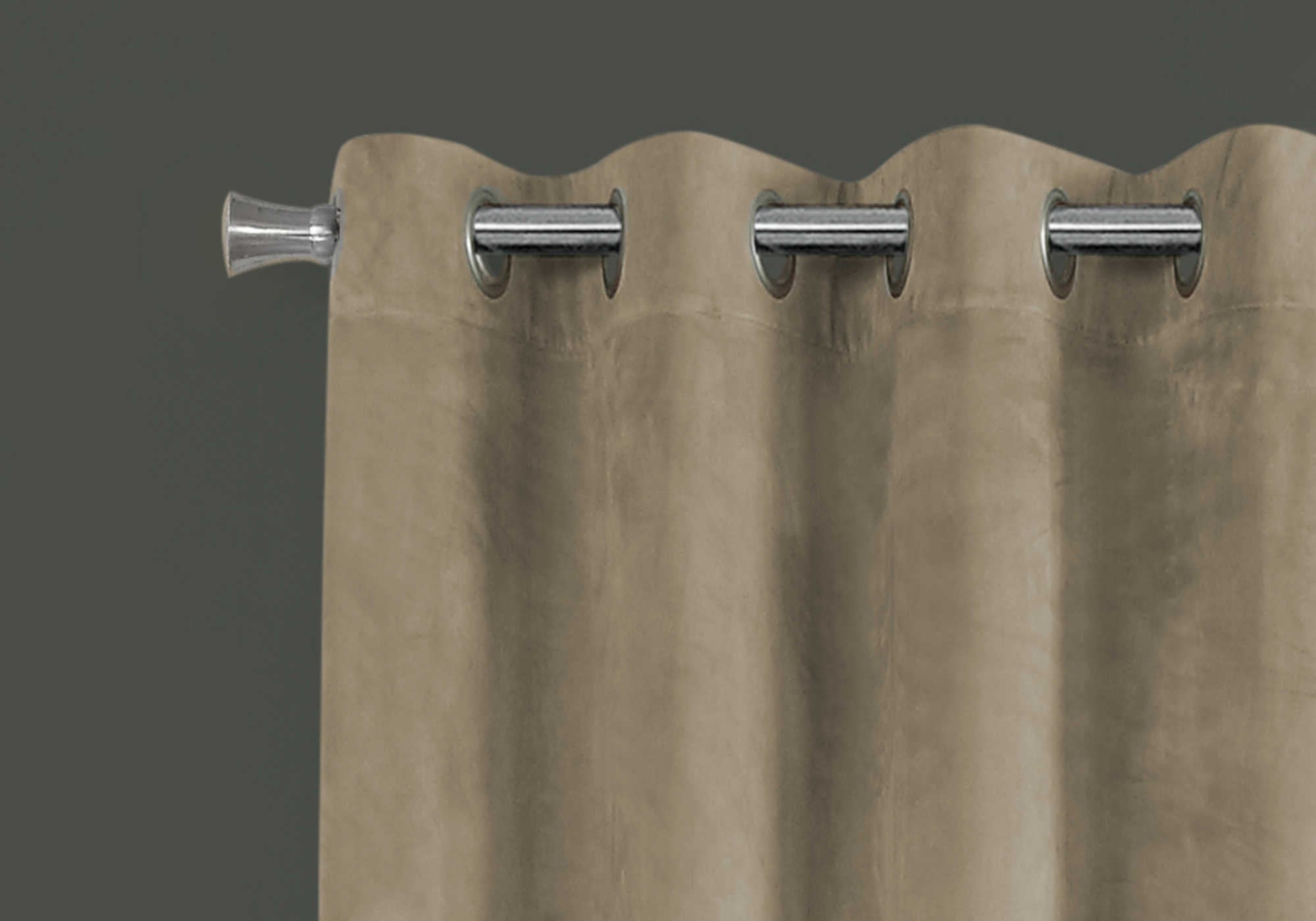 CURTAIN PANEL - 2PCS / 52"W X 84"H BEIGE ROOM DARKENING