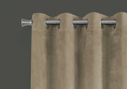 CURTAIN PANEL - 2PCS / 52"W X 84"H BEIGE ROOM DARKENING
