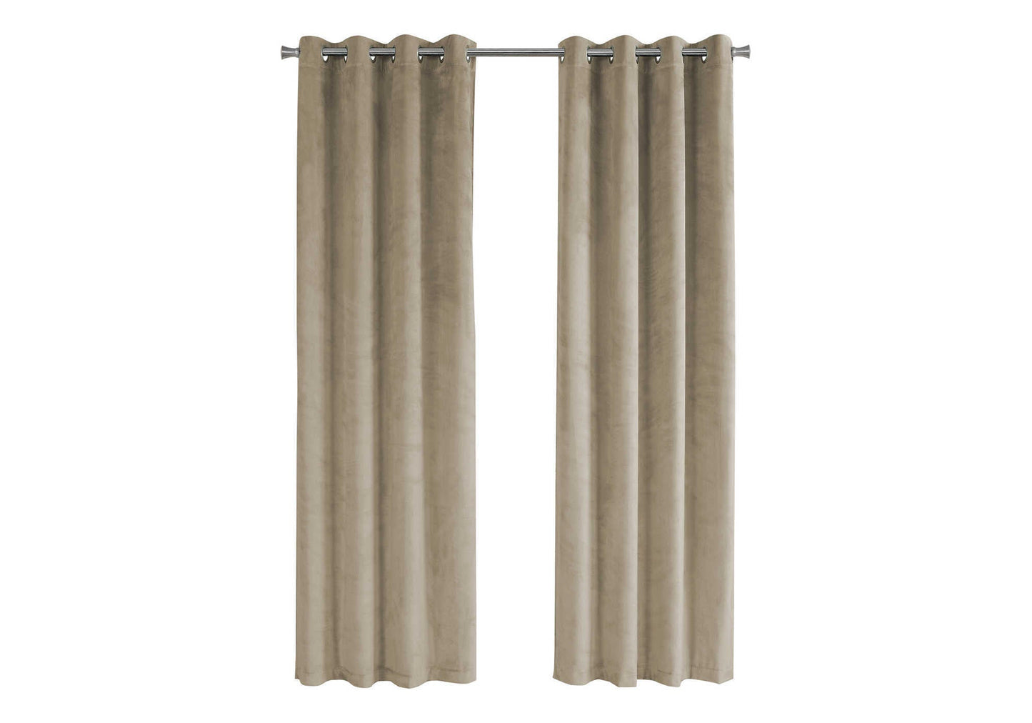 CURTAIN PANEL - 2PCS / 52"W X 84"H BEIGE ROOM DARKENING