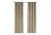 CURTAIN PANEL - 2PCS / 52"W X 84"H BEIGE ROOM DARKENING