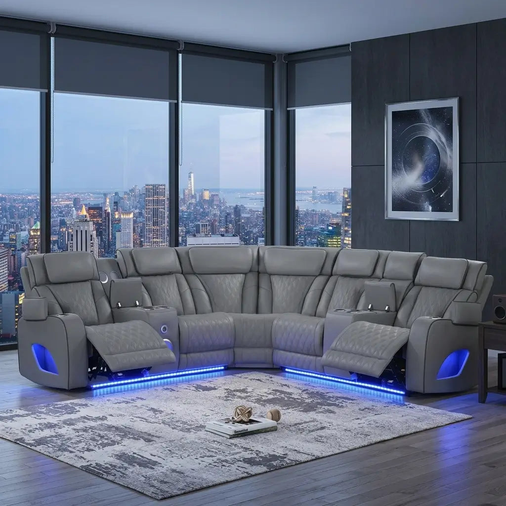 Recliner sofa set sectional
