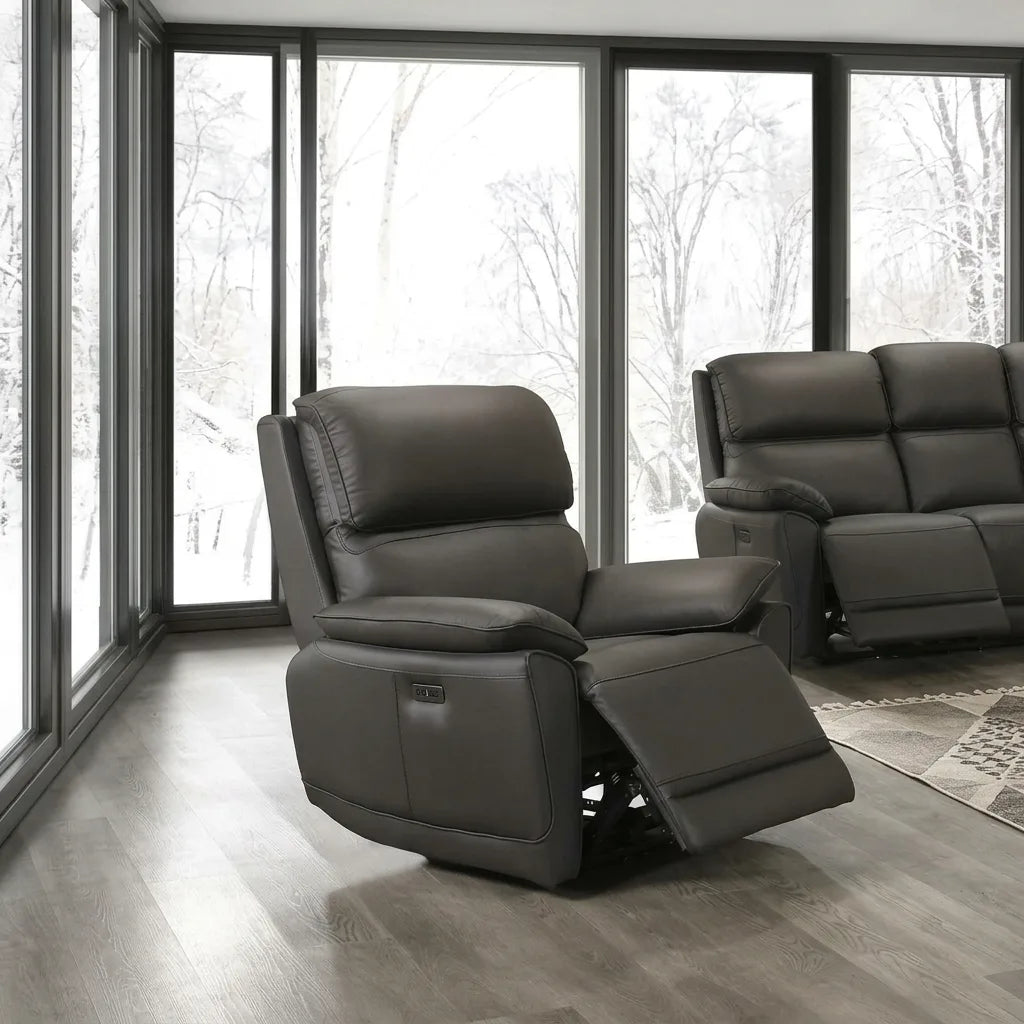 IF-8170-C dark chocolate brown power recliner